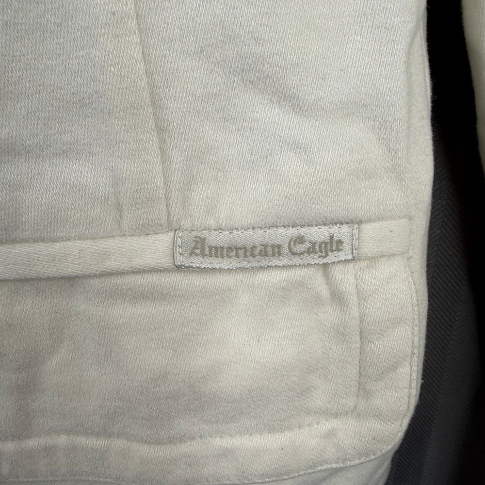 American Eagle Cream Coat Jacket Small Double Bre… - image 5